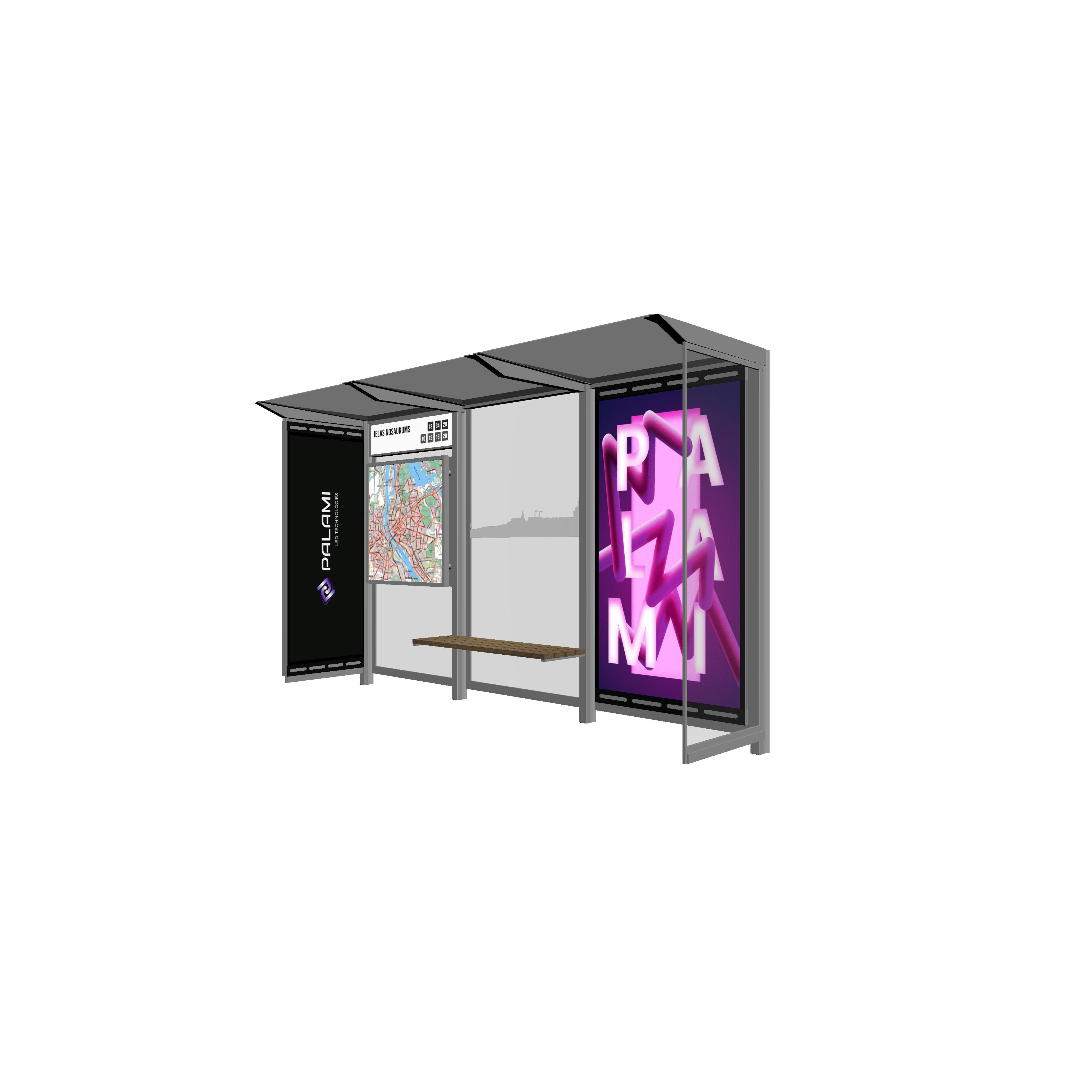 Bus Shelter RIGA S-Size with compact design by PALAMI Group