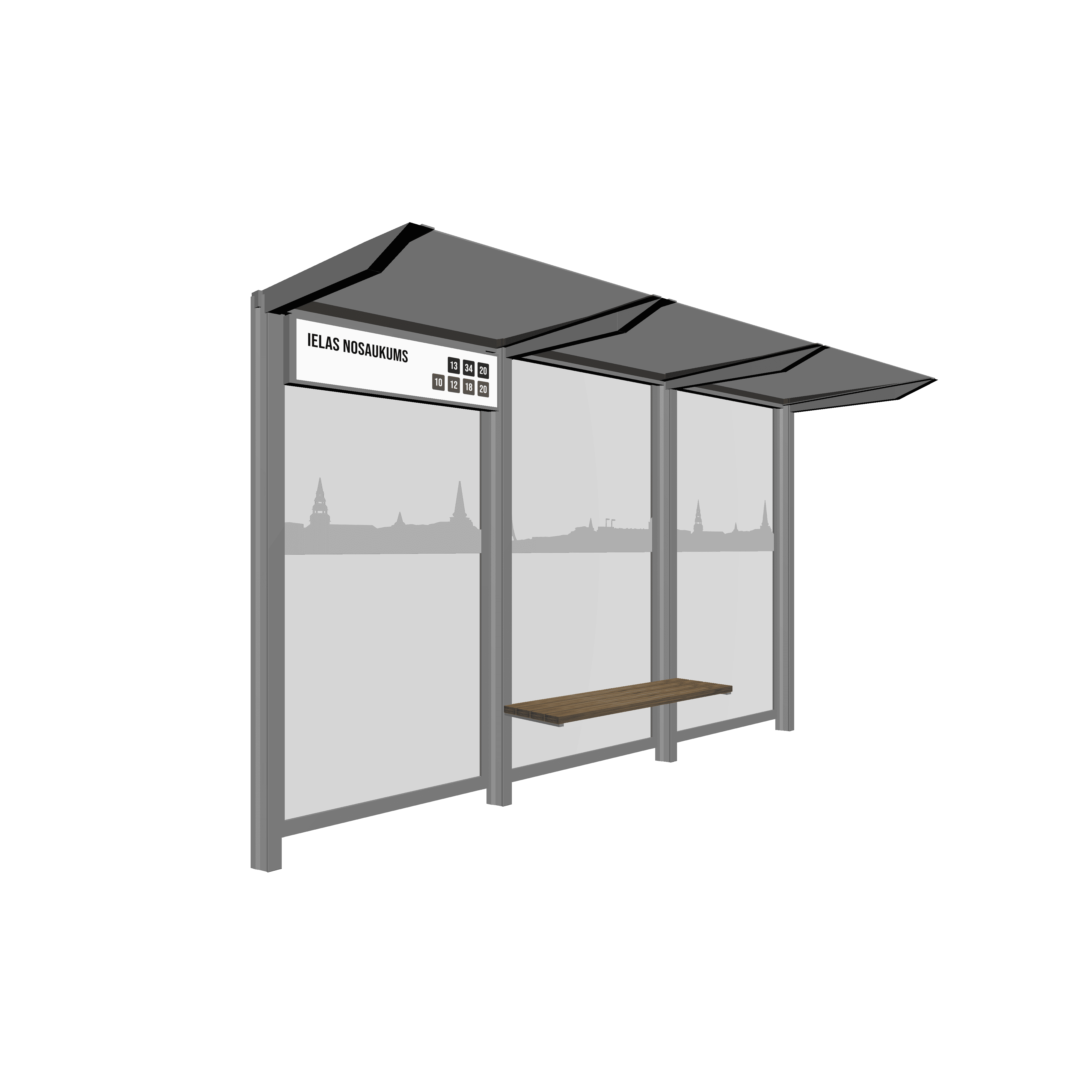 Bus Shelter RIGA (S/M) Bench