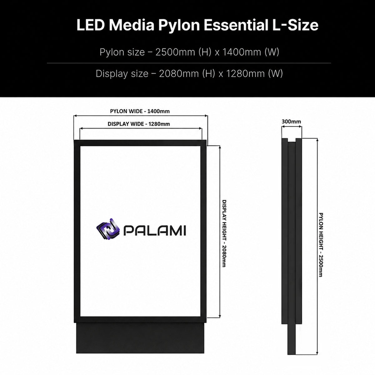 LED Media Pylon Essential L-izmēra