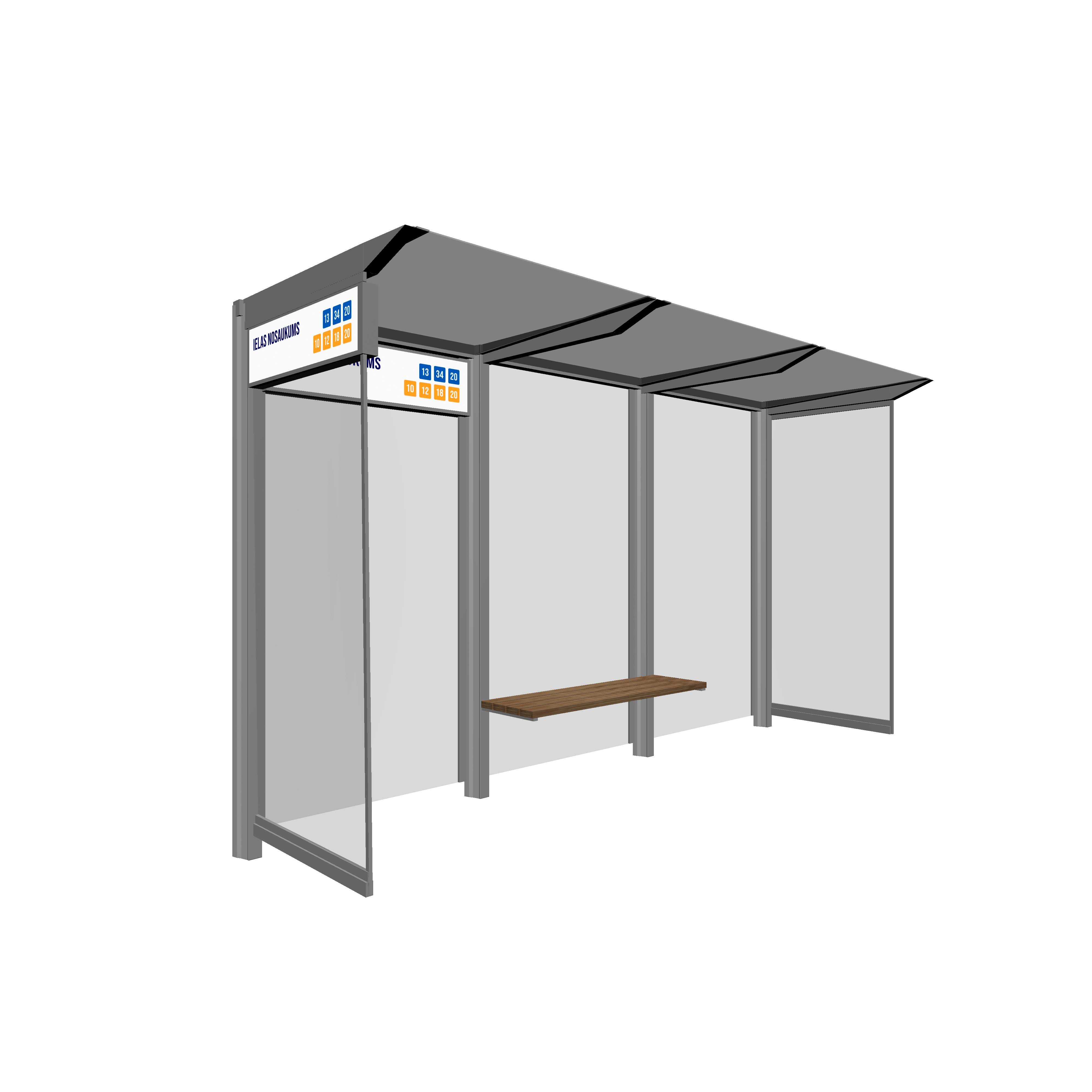 Bus Shelter RIGA L-Size with large design by PALAMI Group